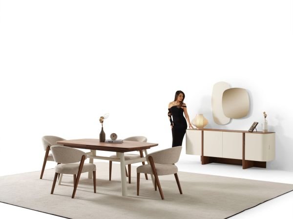 Ceviz Yemek Odası (Konsol)