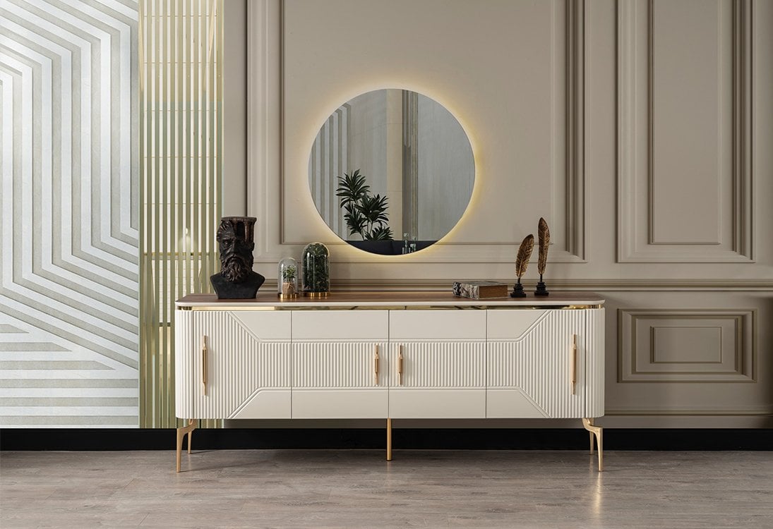 Elit Zen Konsol (Krem-Ceviz)