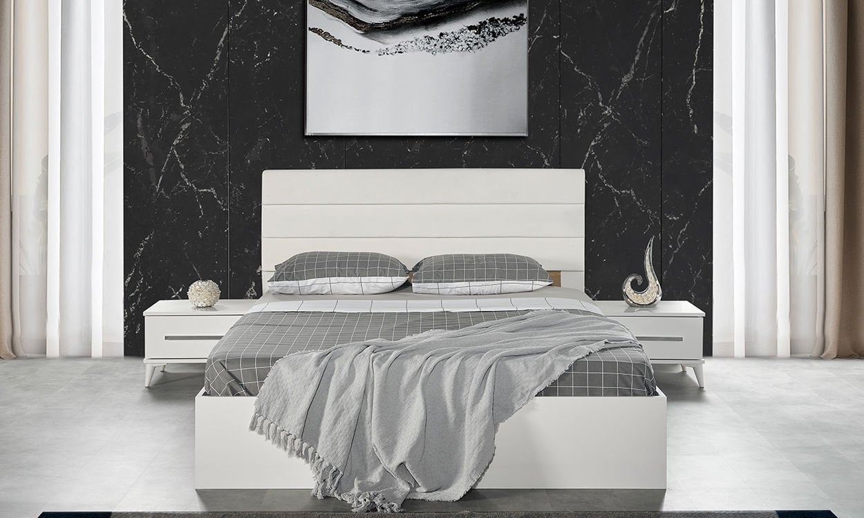Yakamoz Yatak Odası 160*200 cm Başlıklı Karyola