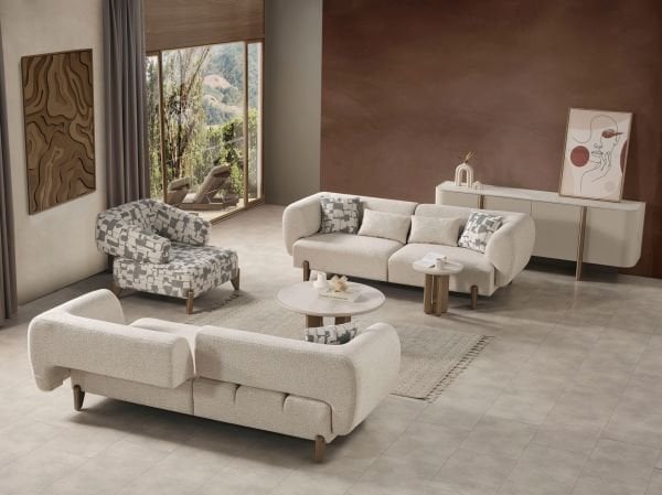 Ahuse ( bronz) Koltuk Takımı (3+3+1 )