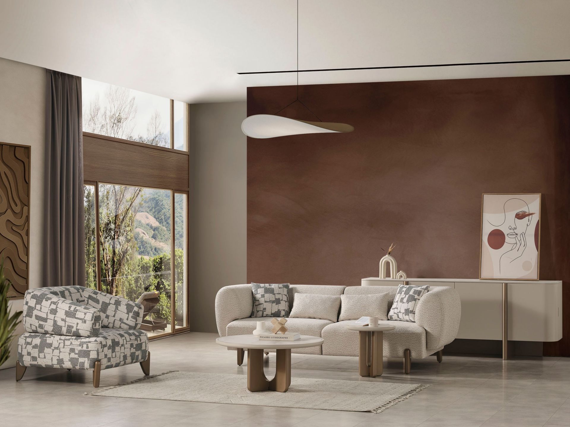 Ahuse (bronz) Koltuk Takımı (3+1)