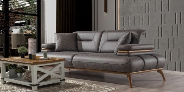 Lizbon Koltuk Takımı(Ahşap Dekorlu)