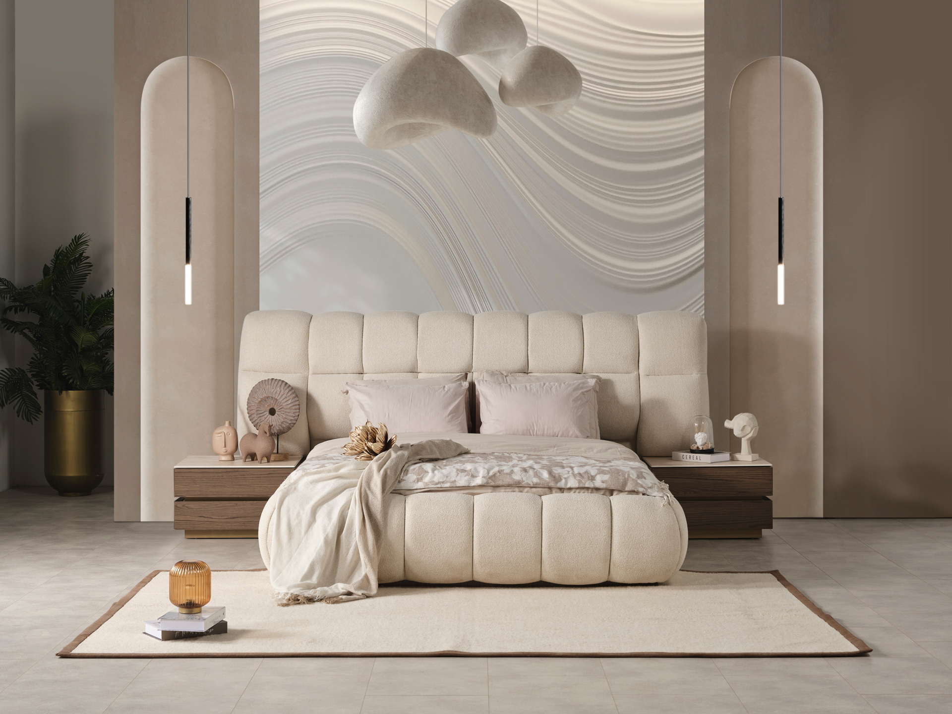 Monna Yatak Odası(Bazalı Karyola)