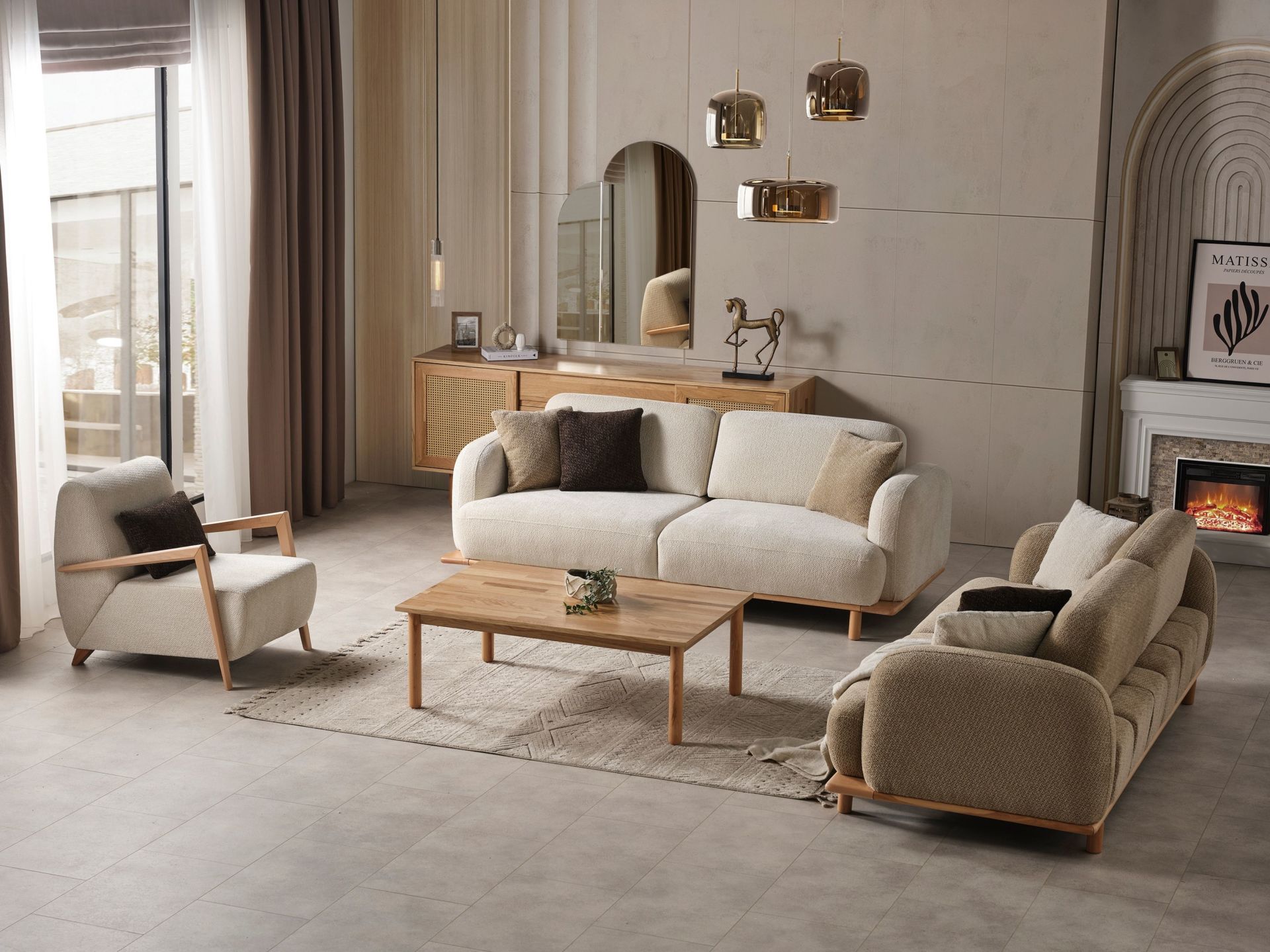 Bohemje Koltuk Takımı ( 3+3+1 )