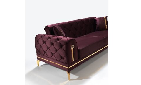 Melis Modern Üçlü Koltuk