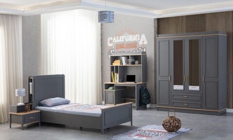 Best Genç Odası Takımı (4Kapılı Dolap*Karyola*Komodin)