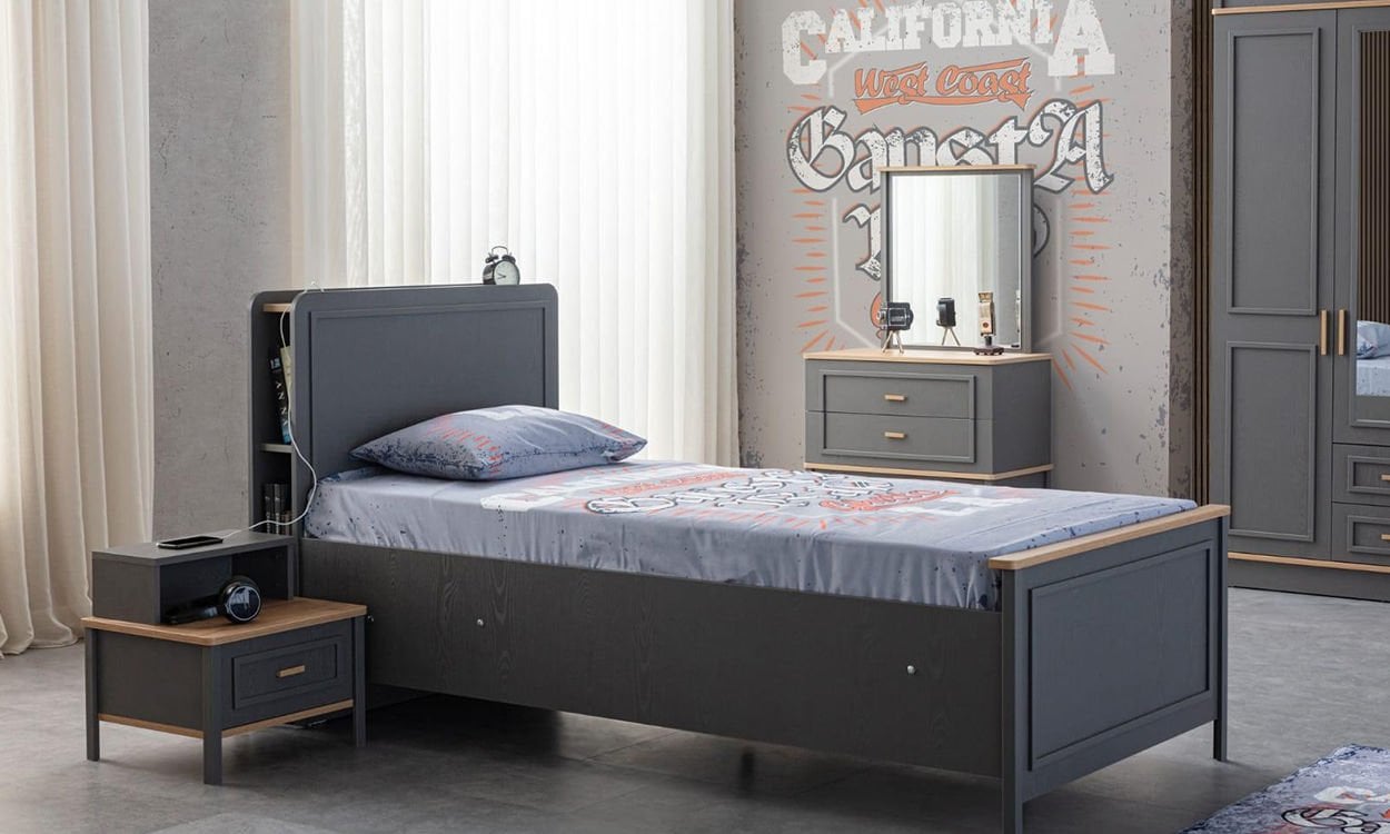 Best Genç Odası 120*200 cm Başlıklı Karyola