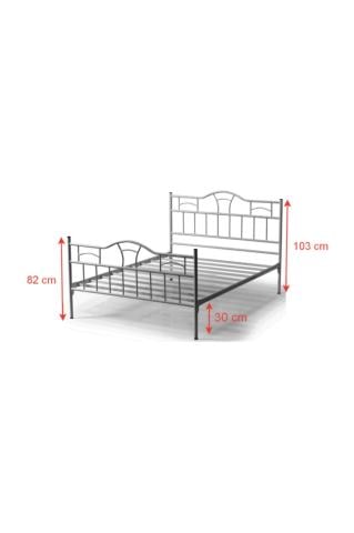 Basra Metal Ferforje Çift Kişilik Karyola 140x190 cm