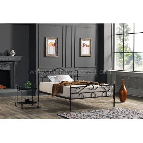 Troya Metal Ferforje Çift Kişilik Karyola 150x200 cm