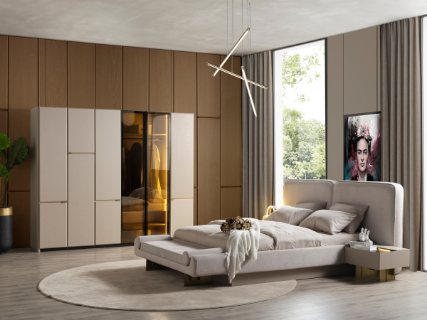 Frida Yatak Odası(Bazalı Karyola)