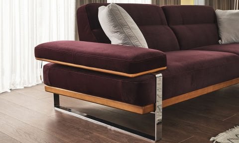 Lavina Modern Bordo Koltuk Takımı (3+3+1)