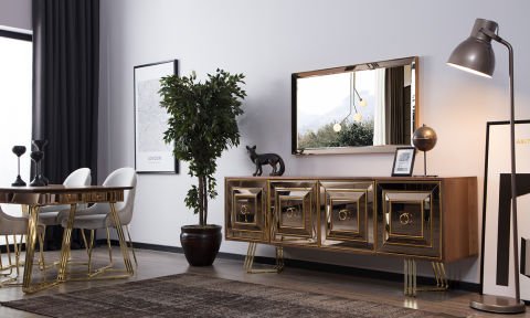 Pugon Yemek Odası Takımı (Ceviz)