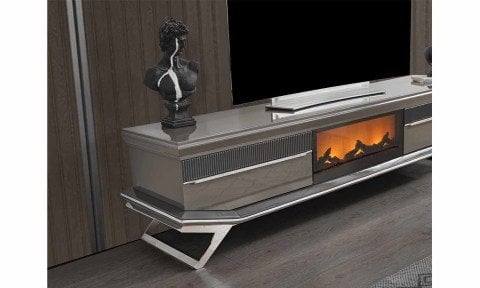 Asya Şömineli Tv Sehpası