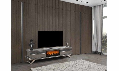 Asya Şömineli Tv Sehpası