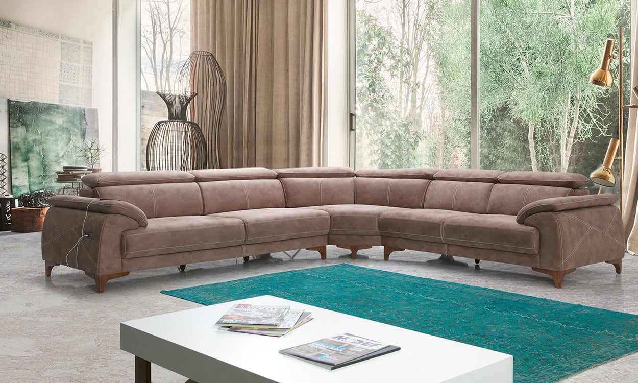 Oscar Standart Köşe Koltuk Takımı (Kahve)