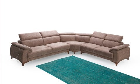 Oscar Standart Köşe Koltuk Takımı (Kahve)