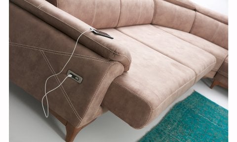 Oscar Standart Köşe Koltuk Takımı (Kahve)