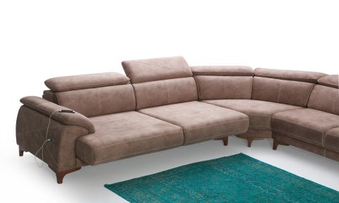 Oscar Standart Köşe Koltuk Takımı (Kahve)