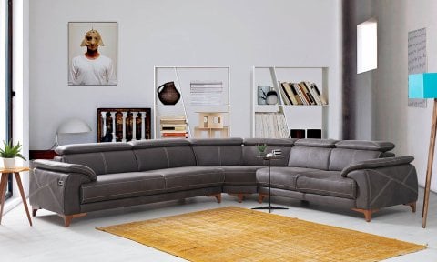 Oscar Standart Köşe Koltuk Takımı (Gri)