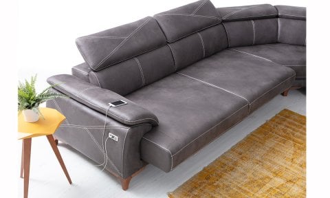 Oscar Standart Köşe Koltuk Takımı (Gri)