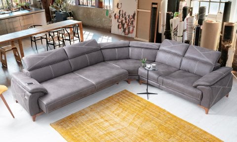 Oscar Standart Köşe Koltuk Takımı (Gri)