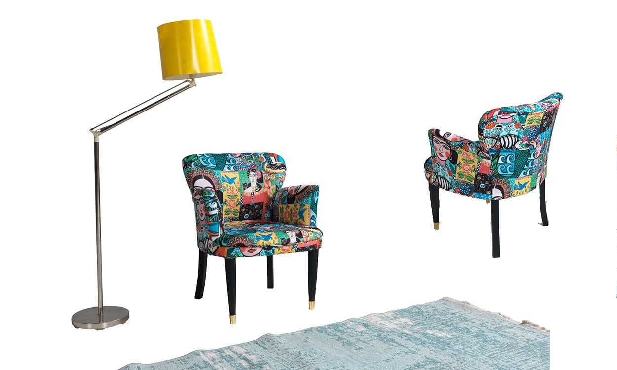 Frida Çay Seti Tekli Koltuk, Berjer (Salon, Balkon, Cafe Ofis))