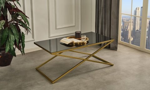 Venessa Gold Füme Ayna Orta Sehpa