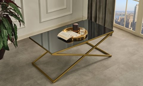 Venessa Gold Füme Ayna Orta Sehpa