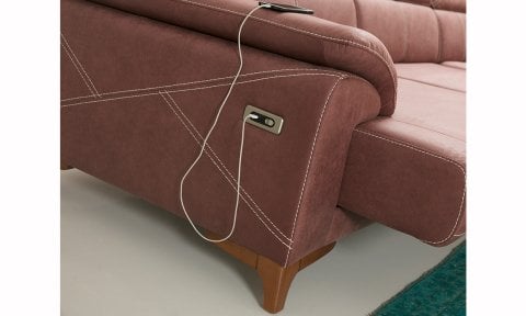 Oscar Relax Köşe Koltuk Takımı (Bordo)