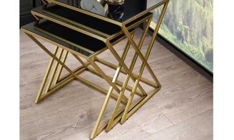 Venessa Gold Füme Zigon Sehpa