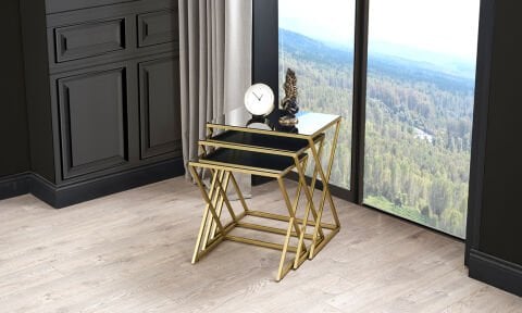 Venessa Gold Füme Zigon Sehpa