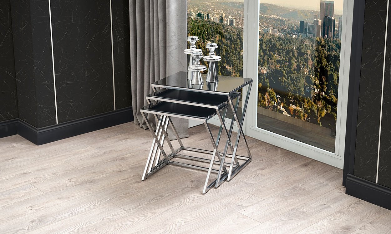 Venesa Krom Füme Zigon Sehpa