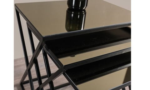 Venessa Siyah Bronz Zigon Sehpa