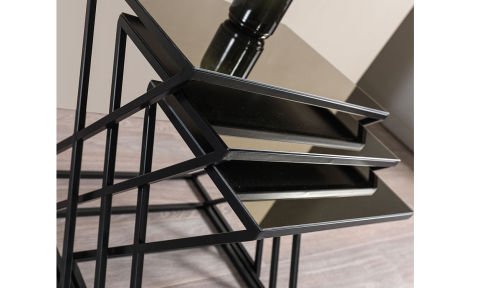 Venessa Siyah Bronz Zigon Sehpa