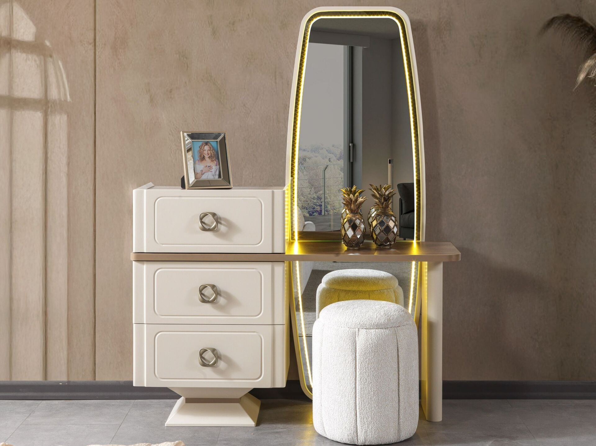 Roza Yatak Odası ( şifonyer )