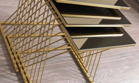 Venna Gold Bronz Zigon Sehpa