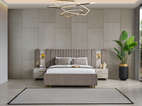 Gold Line Yatak Odası(Bazalı Karyola)