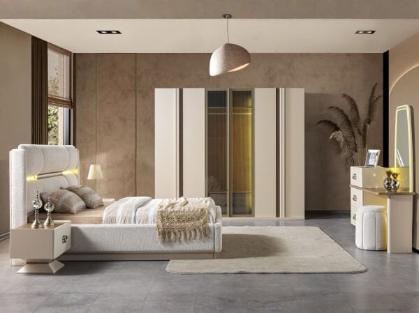 Roza Yatak Odası ( karyola )