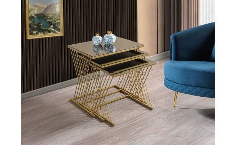 Venna Gold Füme Zigon Sehpa