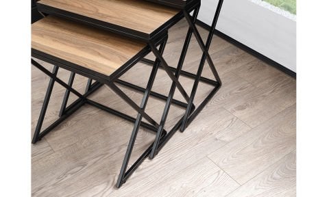 Venna Siyah Ceviz Zigon Sehpa