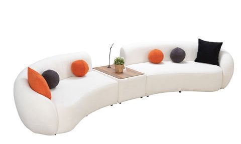 Wosse Modern Köşe Koltuk Takımı (Sallanır Sandalyeli ve Puflu)