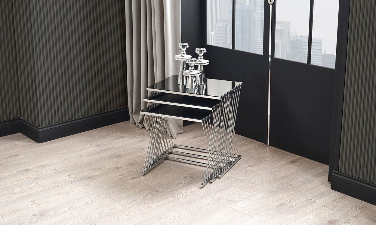 Venna Krom Füme Zigon Sehpa