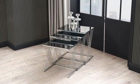 Venna Krom Füme Zigon Sehpa