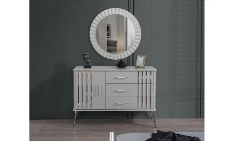 Erva Bazalı Yatak Odası Takımı (Sis Gri)