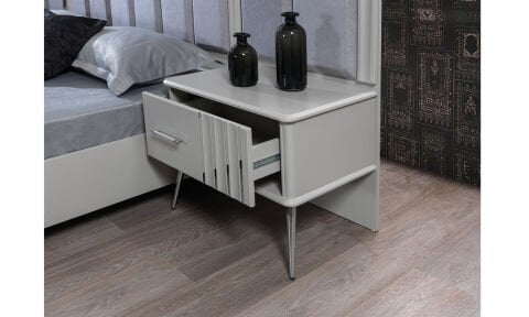 Erva Bazalı Yatak Odası Takımı (Sis Gri)