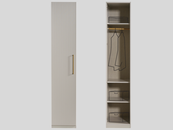 Gold Line Yatak Odası(Köşe Dolap, Giyinme Dolabı)