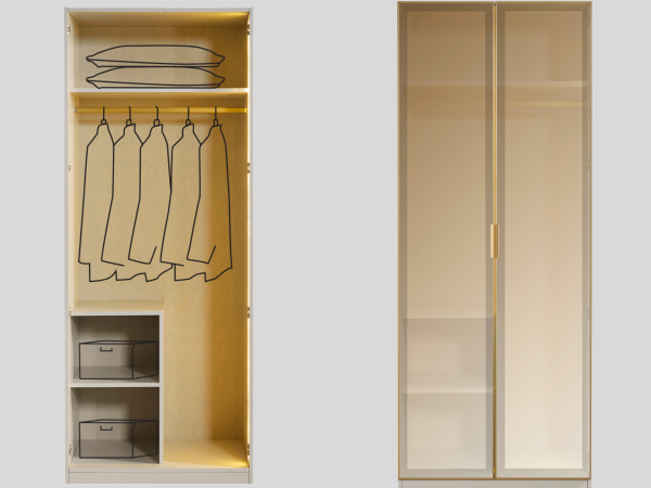 Gold Line Yatak Odası(Köşe Dolap, Giyinme Dolabı)