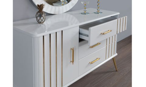 Erva Bazalı Yatak Odası Takımı (Gold)