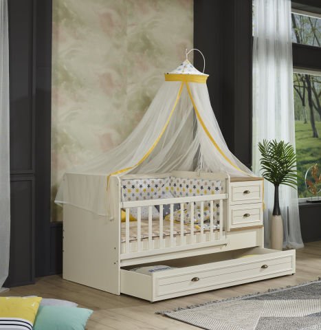 Arte Bebek Odası Takımı (3 Kapılı Dolap + Aynalı Şifonyer + Monttesori Karyola)