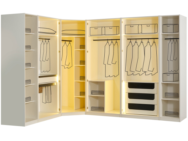 Black Line Köşe Dolaplı Yatak Odası Takımı